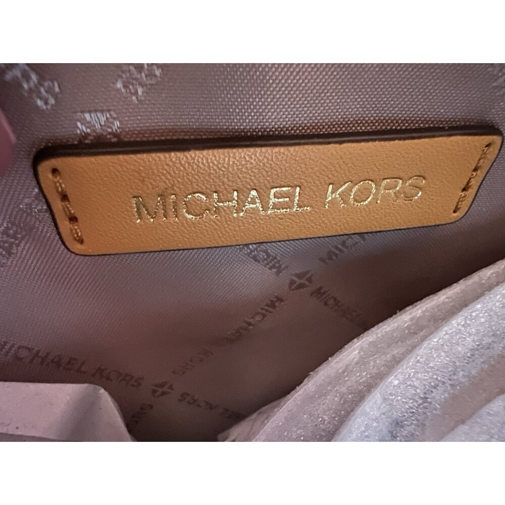 NEW Michael Kors Hyde large pebble leather satchel bag golden rod designer - Picture 9 of 16